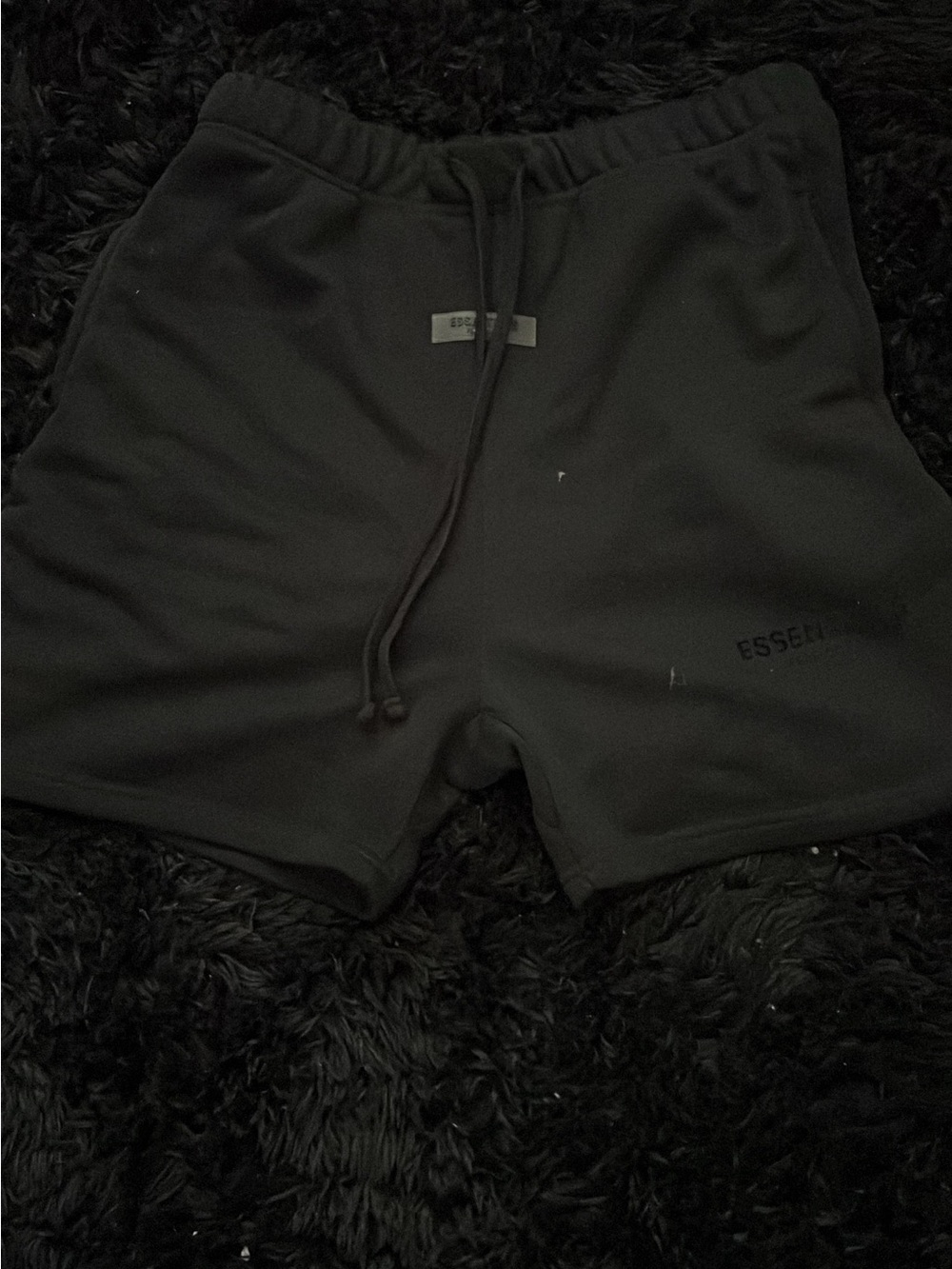 Essentials Men’s Black Athletic Drawstring Shorts